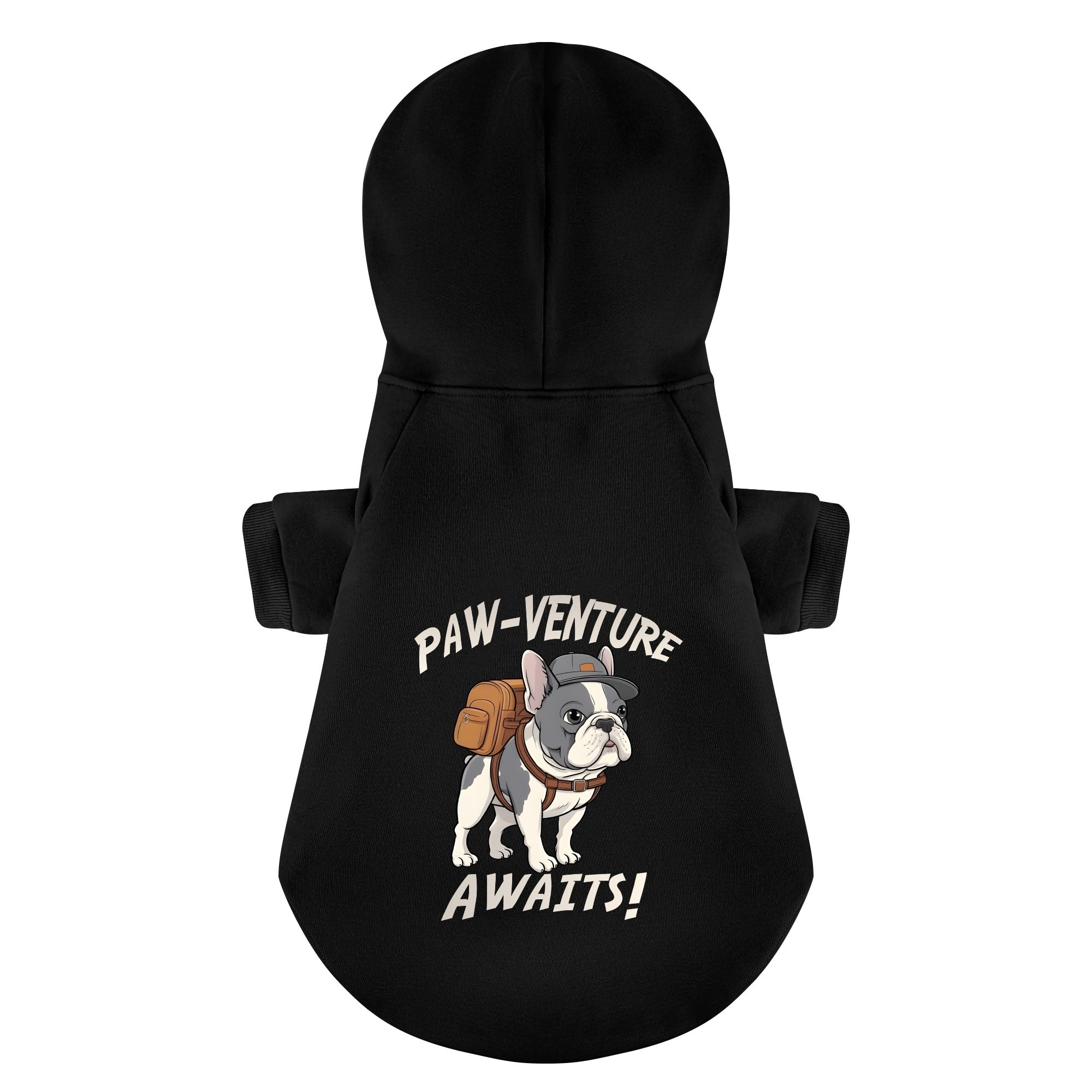 Paw-venture Awaits! - Bulldog Inspired Personalized French Bulldog Hoodies With Funny Quotes – Stylish, Cozy, And Premium 100% Cotton Frenchie Themed Wear