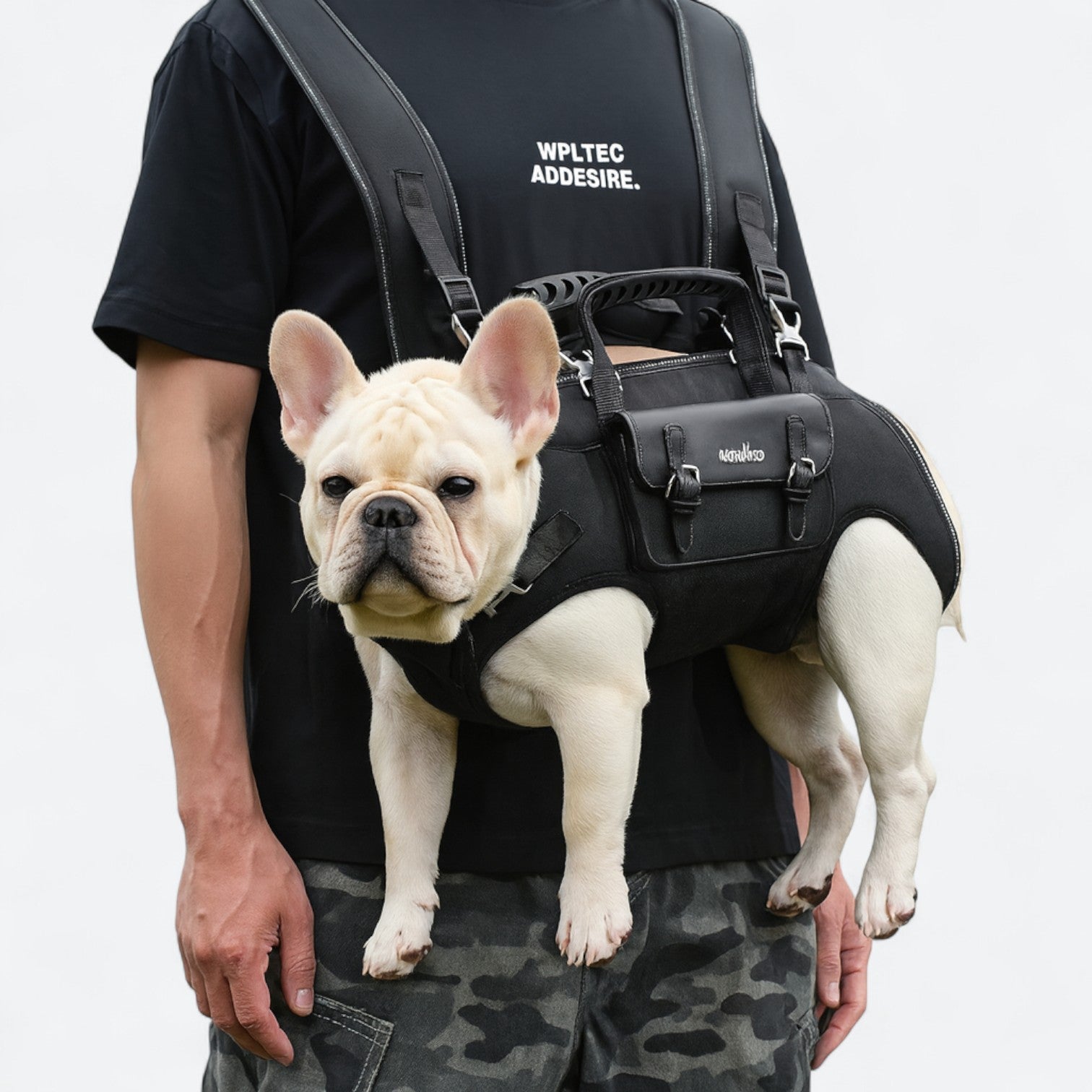 PawVentura™ Frenchie Backpack Carrier – Adjustable Front Back Dog Carrier