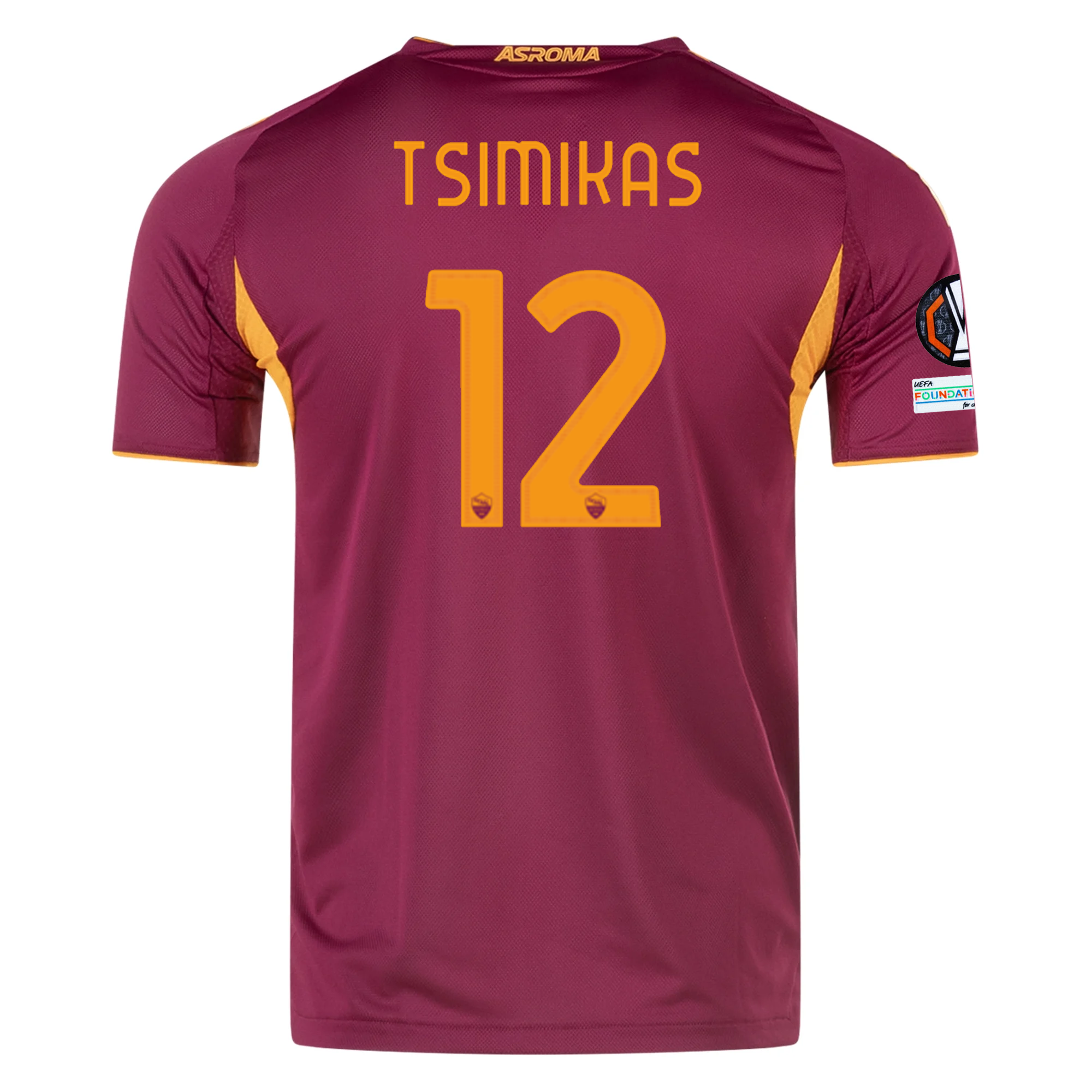 AS Roma Tsimikas 2025-2026 UEL Home Jersey – Authentic Shirt