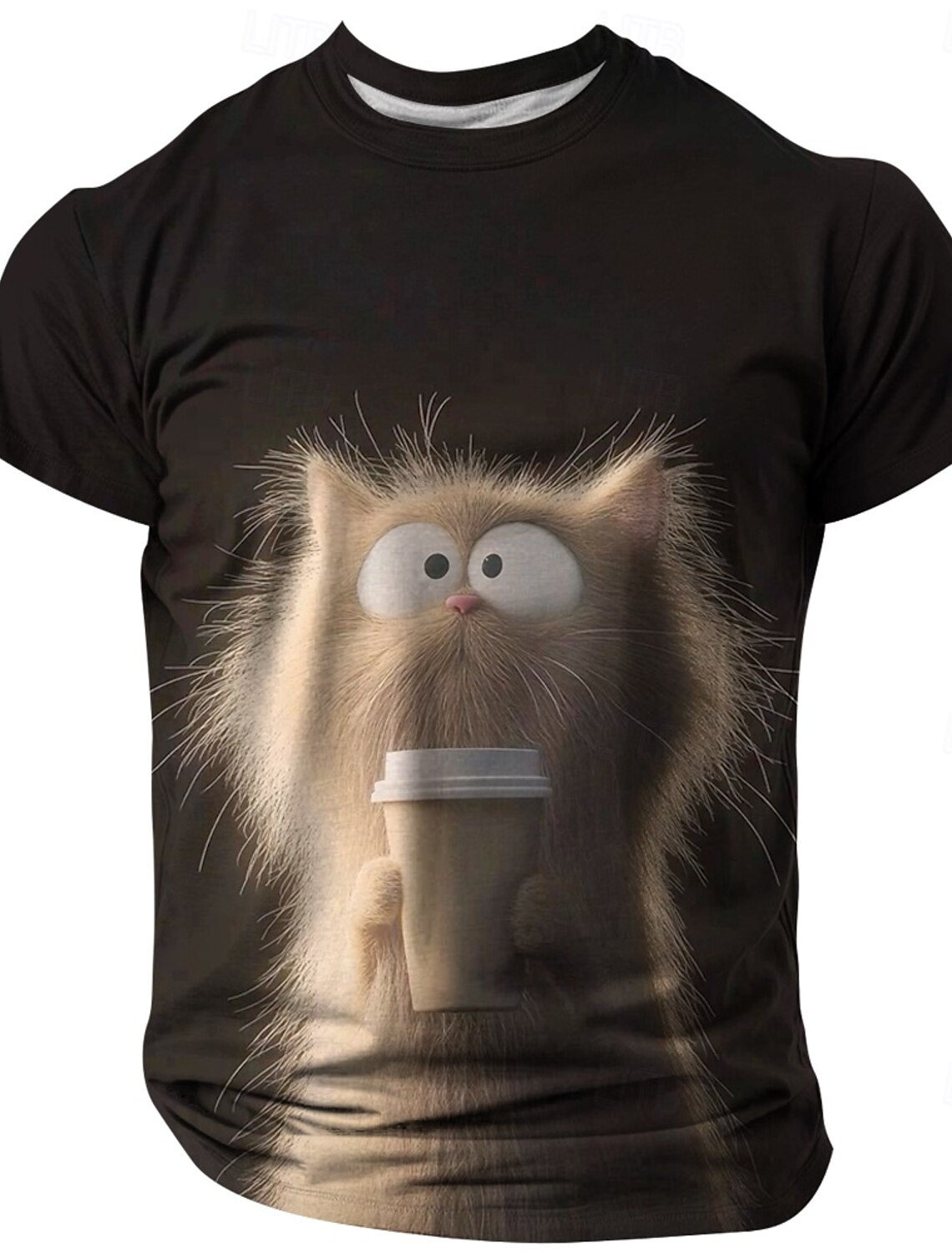 Men's Rabbit Rooster Funny T Shirt Short Sleeve 3D Print Crew Neck