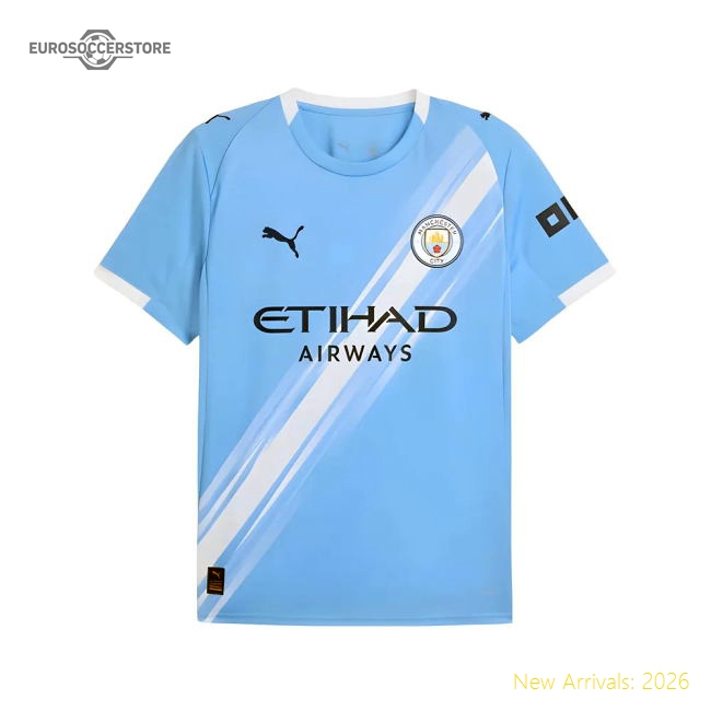 Official 2025-2026 Man City Home Shirt - Premium Quality Football