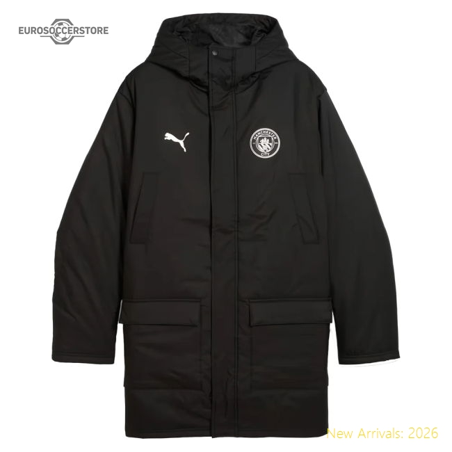 Authentic 2025-2026 Man City Training Winter Coat (black) - Premium