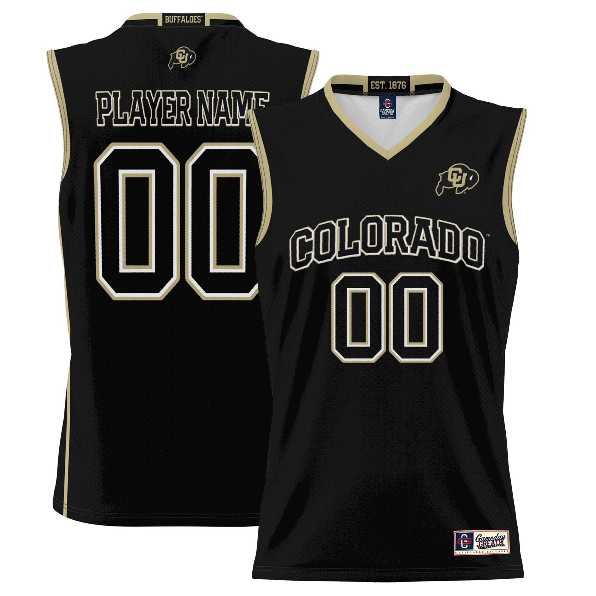 [NJP] Colorado Buffaloes GameDay Greats Youth NIL Pick-A-Player Lightweight Women's Basketball Jersey - Black