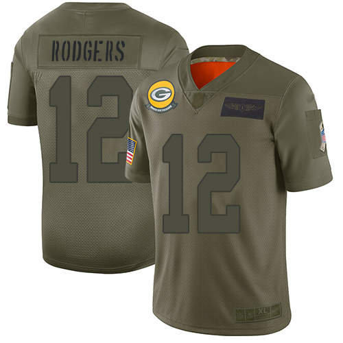 NFL P Packers #12 Aaron Rodgers Team Color Limited Jersey - Authent...