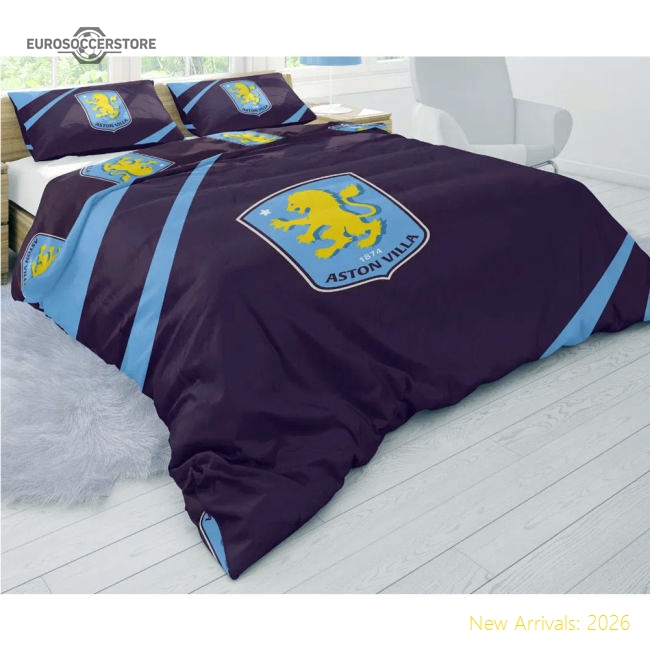 Authentic Aston Villa Fc Double Duvet Set - Premium Quality Football