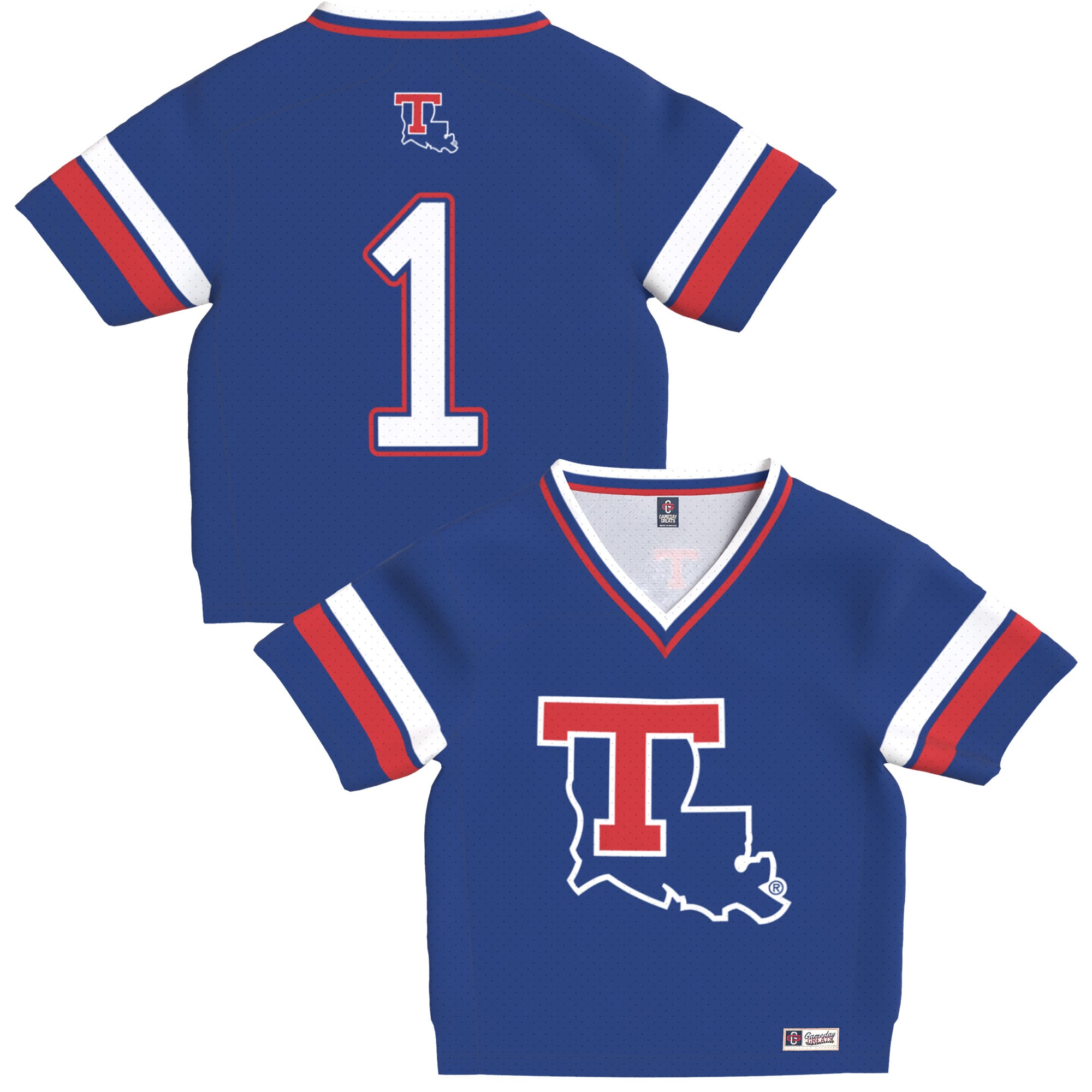 Toddler Royal Louisiana Tech Bulldogs Lightweight Collegiate Football Fashion Jersey
