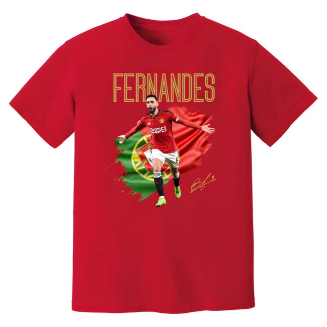 Bruno Fernandes Man United Celebration T-Shirt (Red)