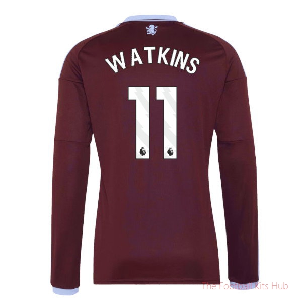 Aston Villa 2026-2027 Long Sleeve Home Shirt (Watkins 11)