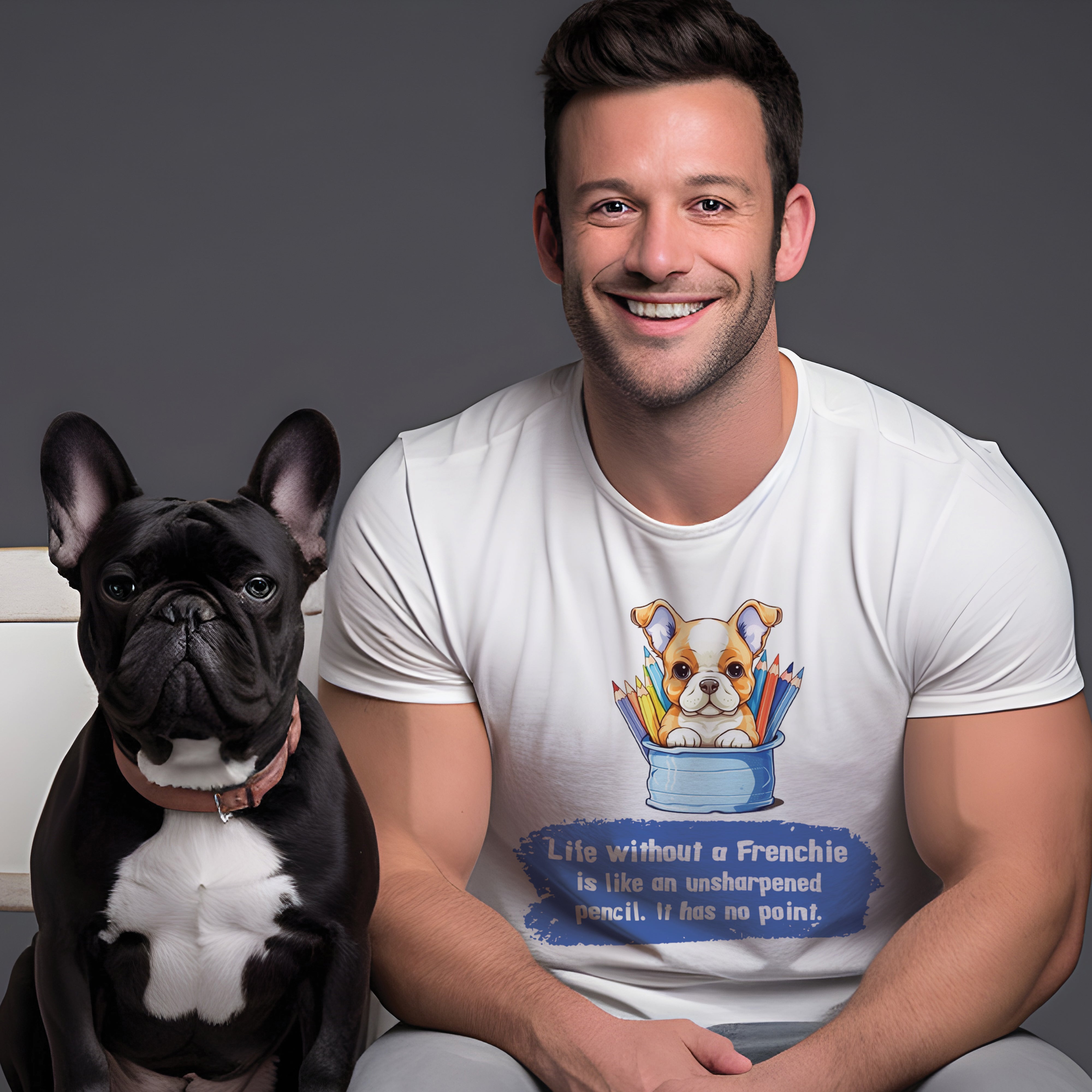 Elegant Frenchie Spirit Tee - Unisex T-Shirt
