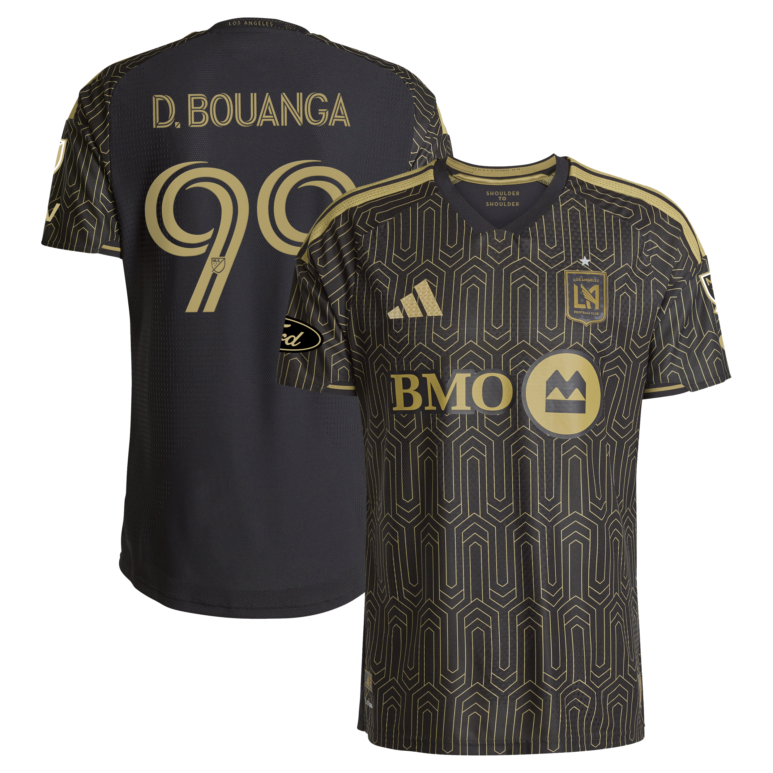 [SJH] Denis Bouanga LAFC 2026 2026 Primary Kit On-Field Authentic Patch Jersey - Black