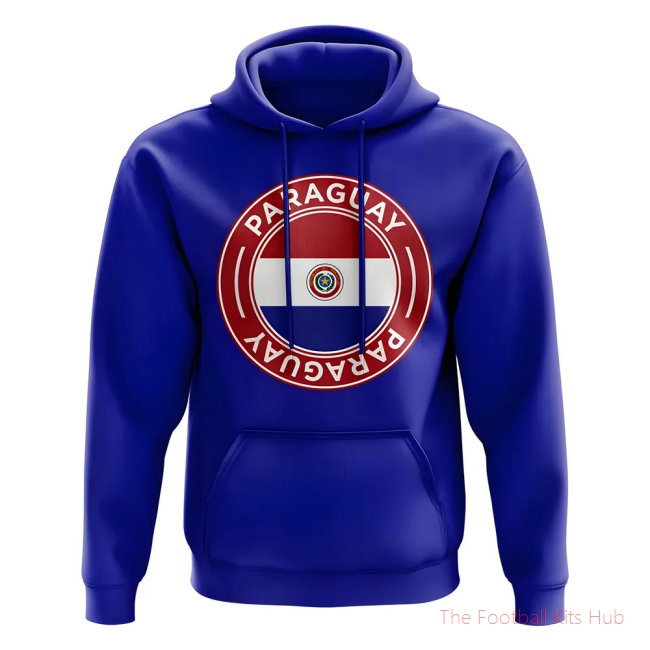 Men Paraguay Football Badge Hoodie (Royal)