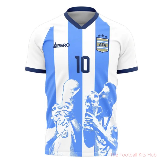 Messi x Maradona Argentina World Cup Tribute Shirt