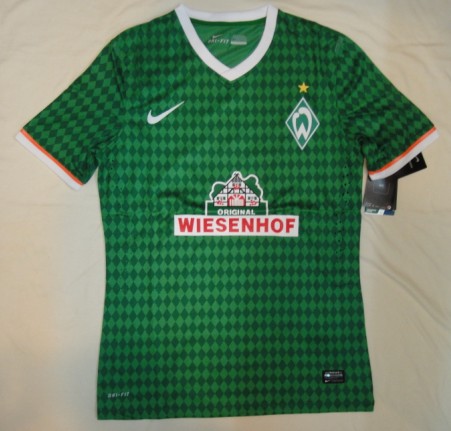 Professional Durable 13-14 Werder Bremen Home Green Jersey Shirt
