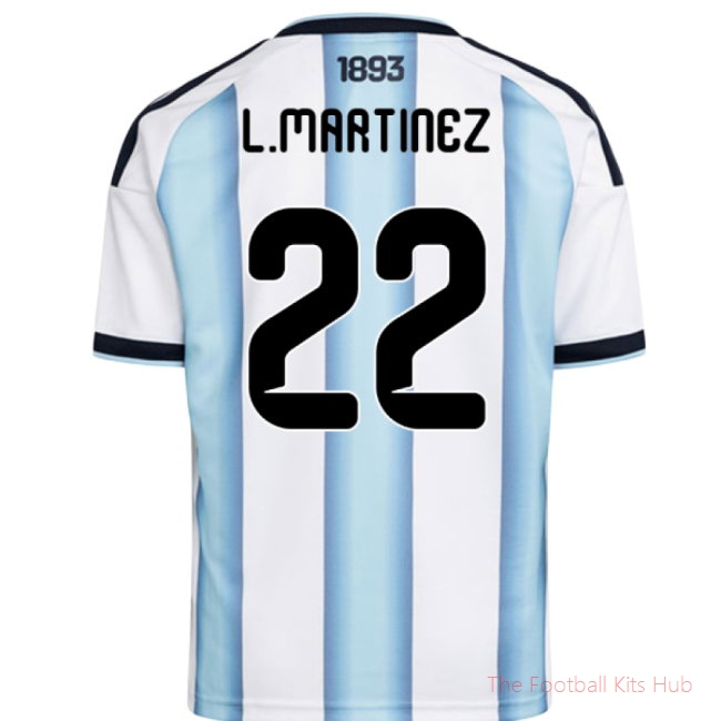 2026-2027 Argentina Home Shirt (Kids) (L.Martinez 22)