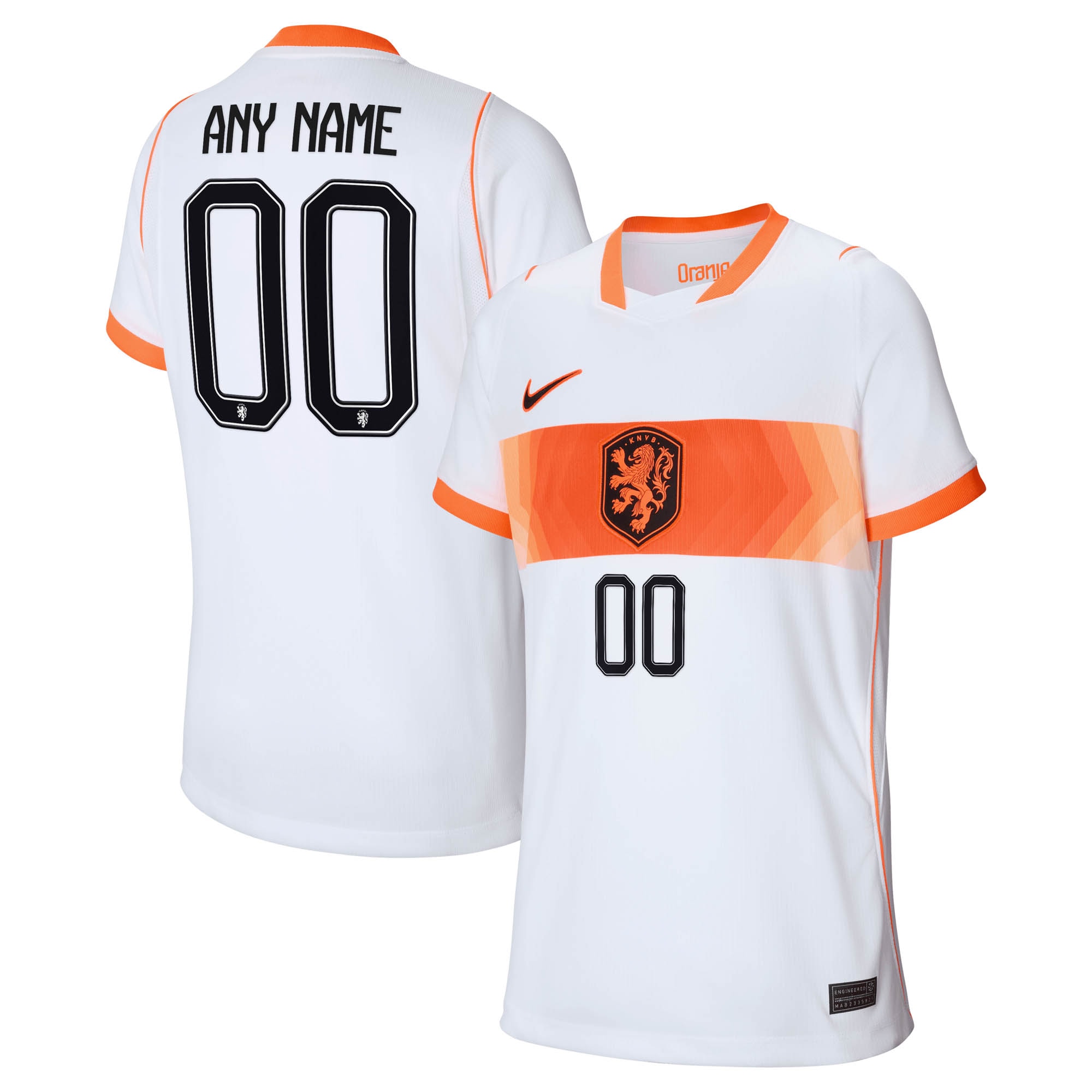 [SJH] Netherlands National Team Youth 2026 Away Stadium Replica Custom Jersey - White