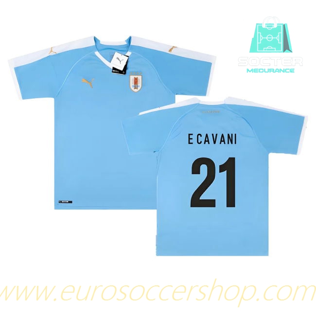 World Cup 2019-2020 Uruguay Home Jersey (E Cavani 21)
