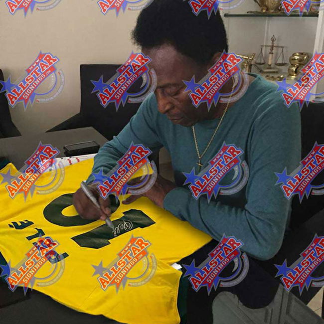 Quality Brasil 1970 Pele Signed Shirt (Framed) National