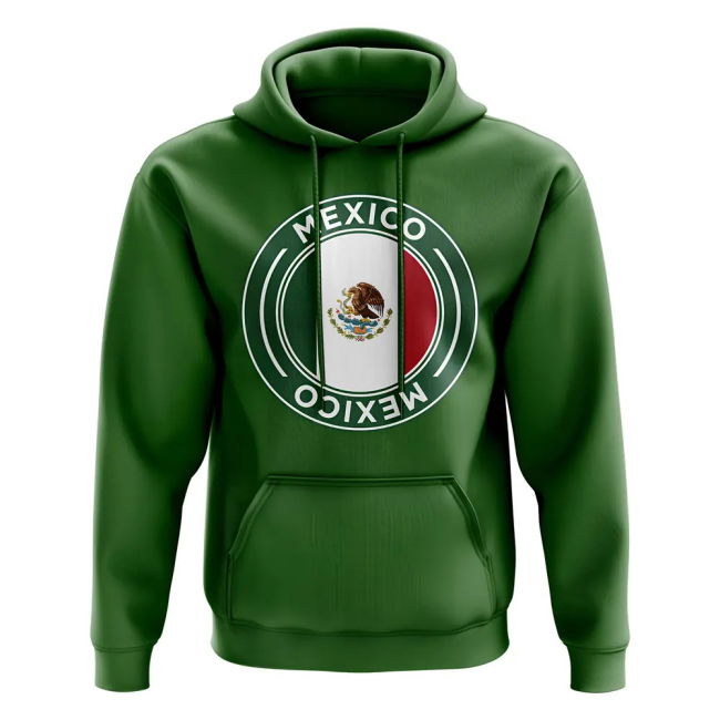 Top-Tier Fan-Favorite Mexico Football Badge Hoodie (Green)