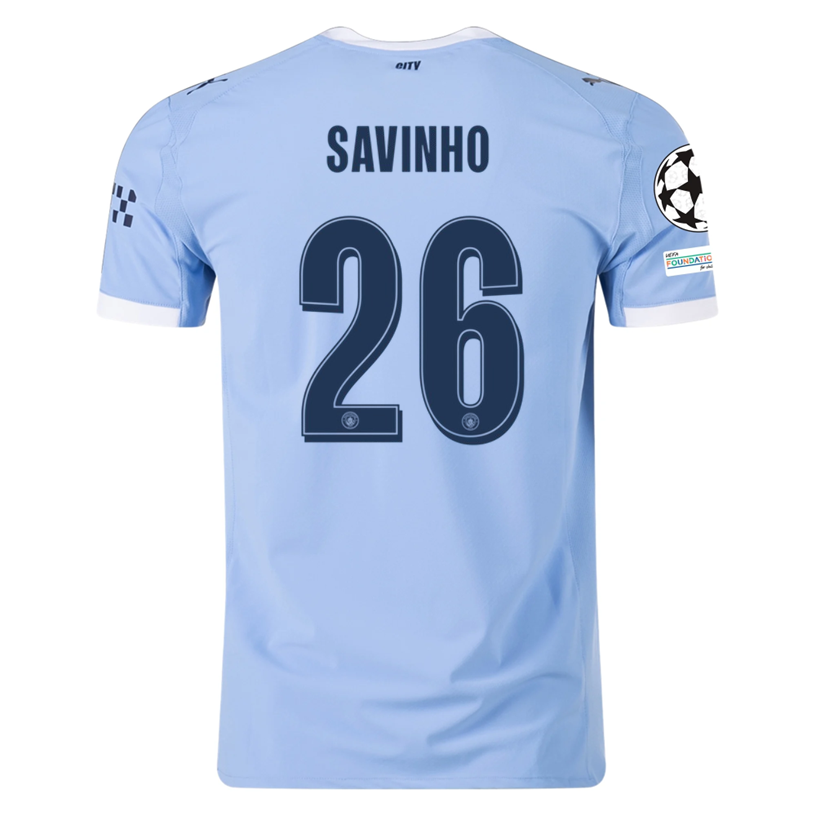 Manchester City Blue/White) 2025-2026 UCL Home Jersey – Authentic Shirt