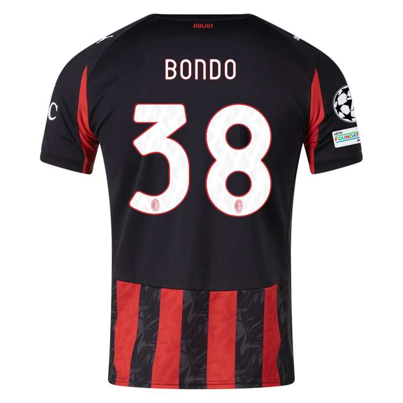 AC Milan Patches 2025-2026 UCL Home Jersey – Authentic Shirt