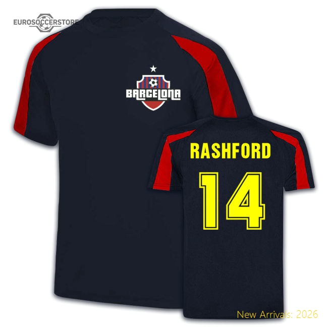 Genuine Marcus Rashford Barcelona Sports Training Jersey (Navy)