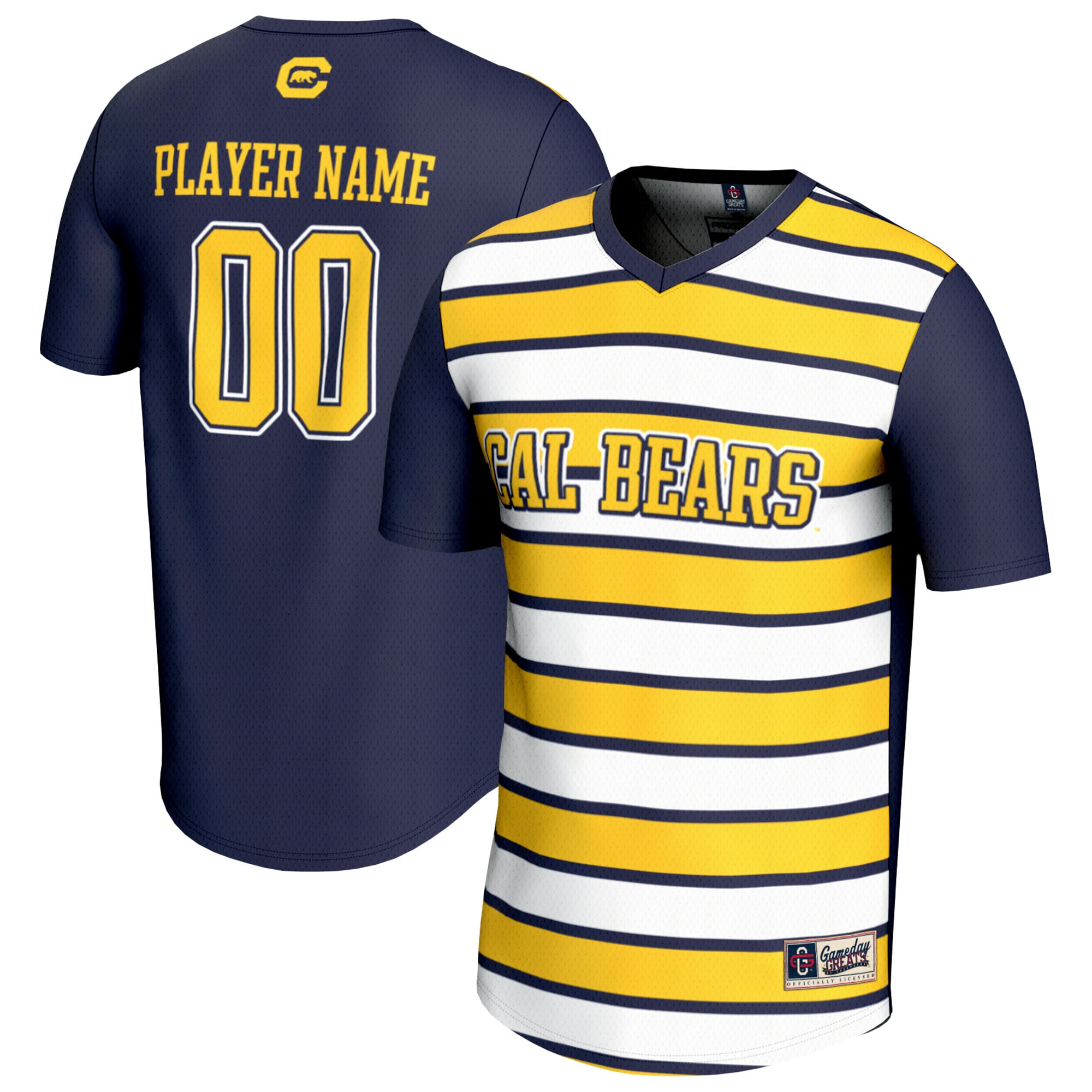 [LK] Cal Bears GameDay Greats Unisex NIL Pick-A-Player Collegiate Women's Soccer Lightweight Fashion Jersey - Navy/Gold