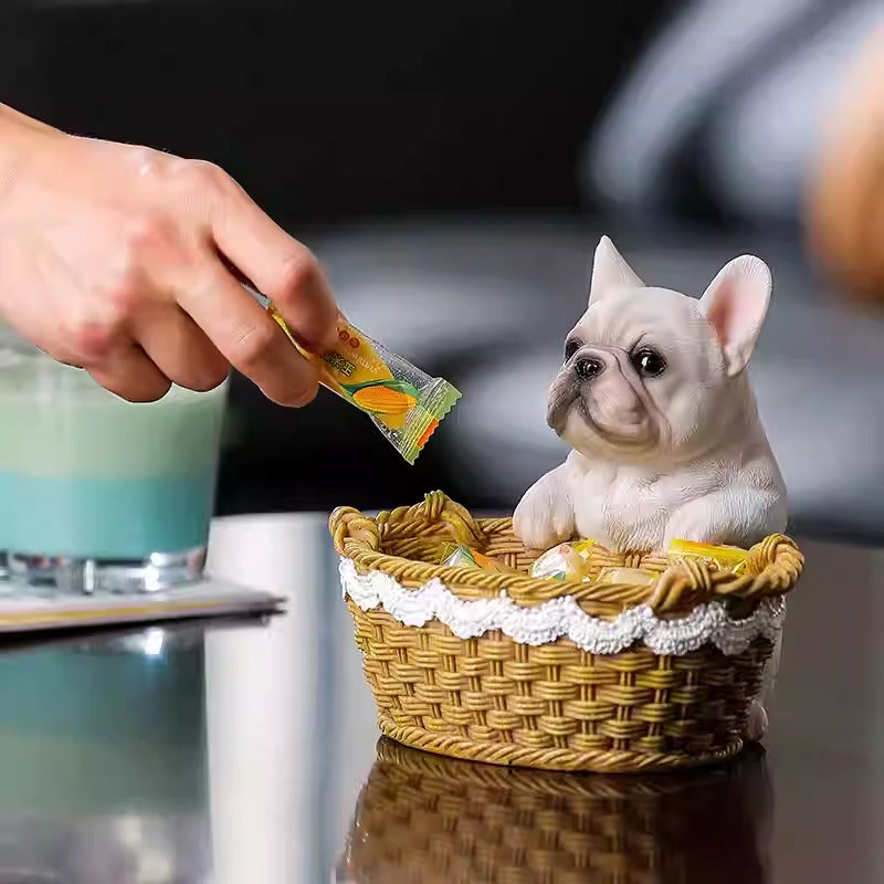 Minimal-Aesthetic Fetchtray Frenchie Basket Storage Tray – Cute Resin...