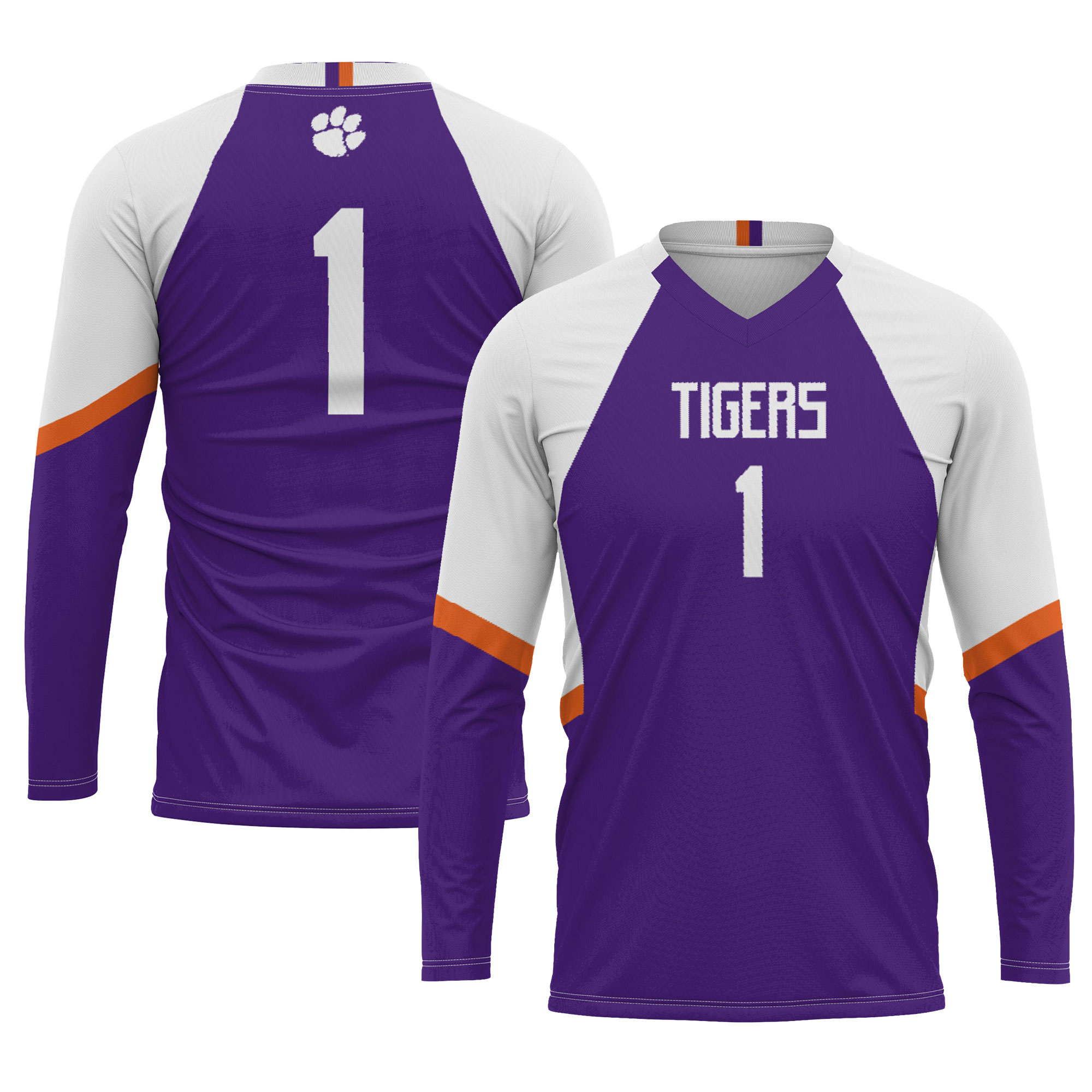 [DDG] Clemson Tigers GameDay Greats Youth Lightweight Women's Volleyball Jersey - Purple