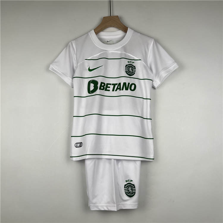 Breathable Sporting CP Kids Sporting Lisbon 2324 Away Football Kit