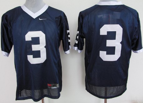 match worn Men's None Navy Blue #3 Blue 2024 Football Jersey