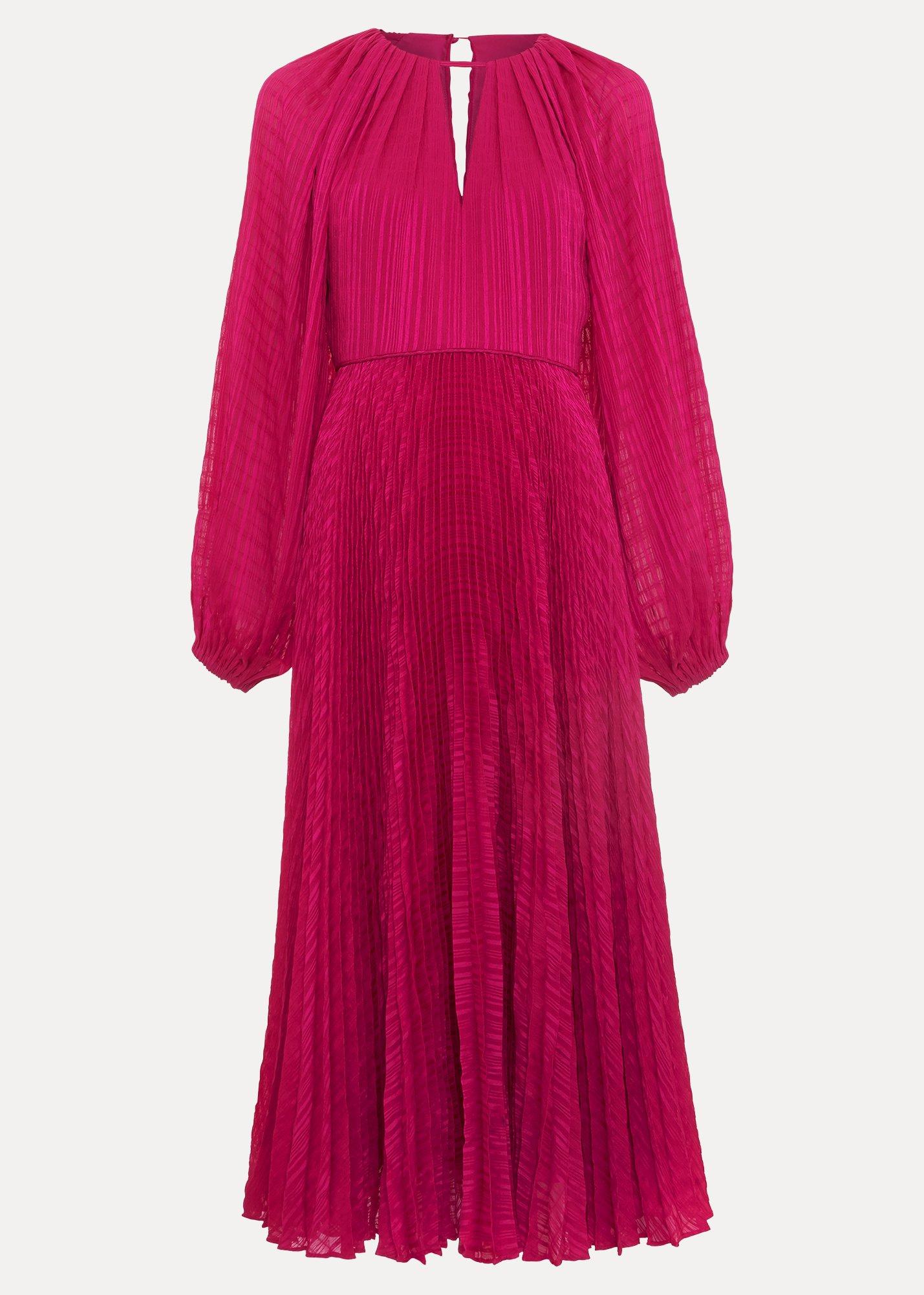 Petite Faye Textured Pleat Dress