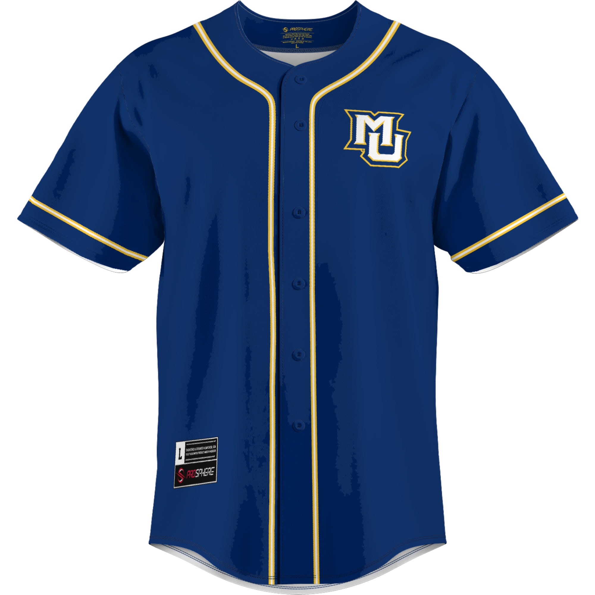 [NJP] Marquette Golden Eagles GameDay Greats Lightweight Baseball Jersey - Blue