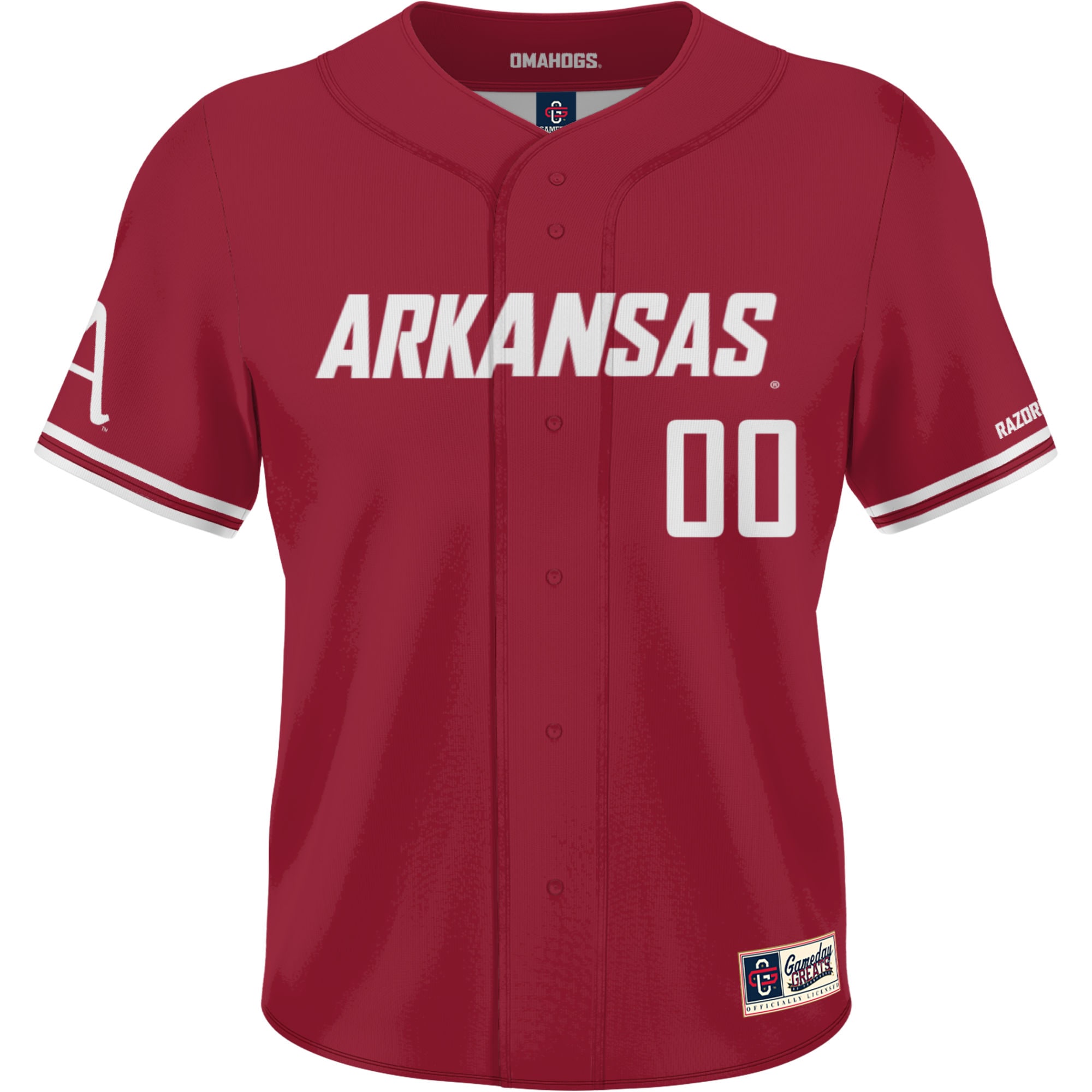 [DDG] Arkansas Razorbacks GameDay Greats NIL Pick-A-Player Lightweight Baseball Jersey - Cardinal