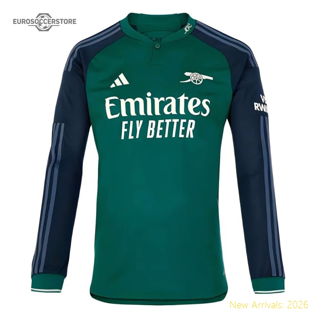 Arsenal Long Sleeve Third Kit 2023-2024 Supporter Edition Jersey