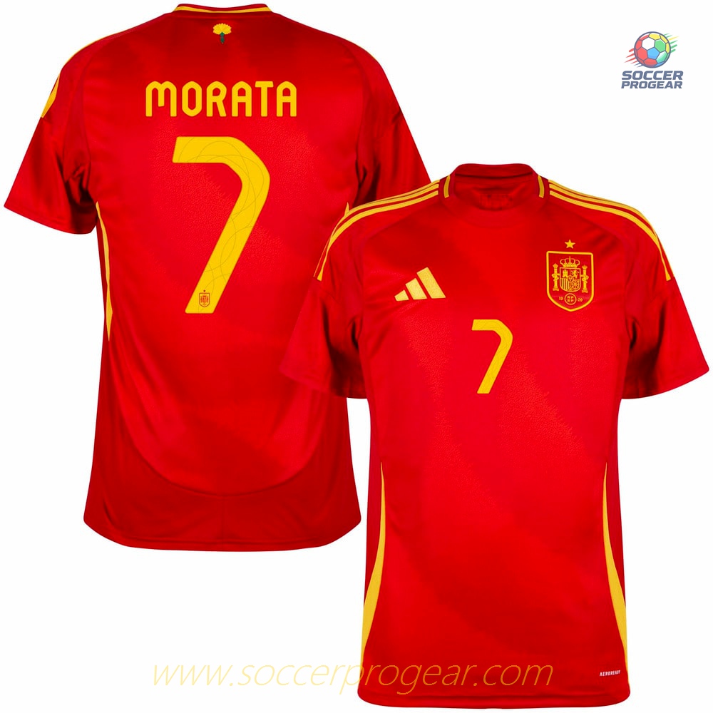 Spain Home Team Football Jersey 2024/25 Collection Morata