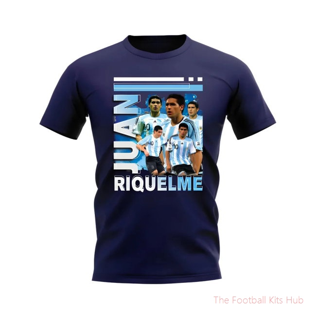 Juan Riquelme Argentina Bootleg T-Shirt (Navy)