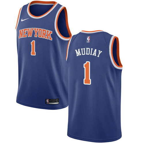 Official NYK #1 Emmanuel Mudiay 2024 Icon NBA Swingman Jersey Blue -