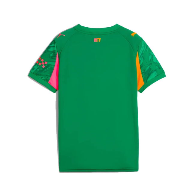 2025-2026 Man City Goalkeeper Away Shirt (Green) - Kids