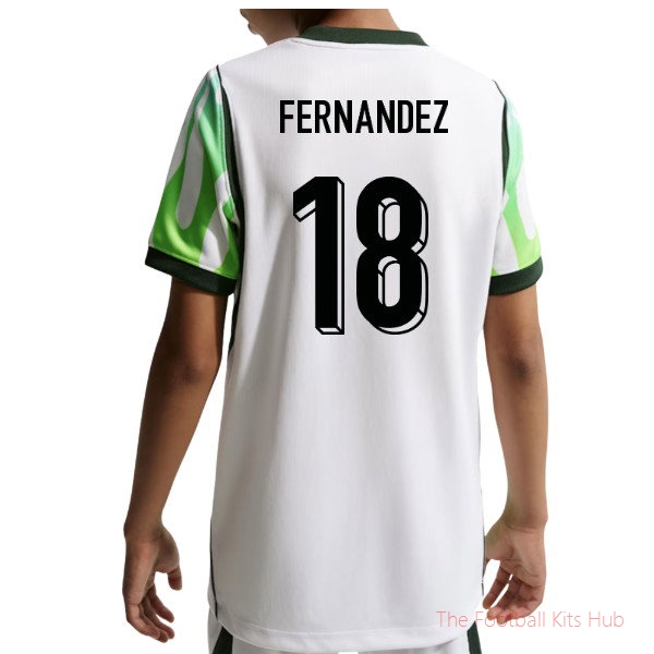 Nigeria 2026-2027 Away Shirt Fernandez #18 Junior Soccer Jersey