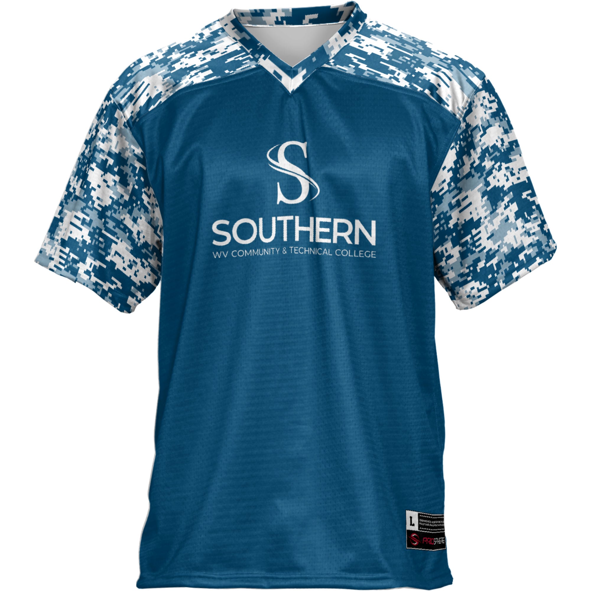 Men's Blue Southern West Virginia Community and Technical College Football Jersey