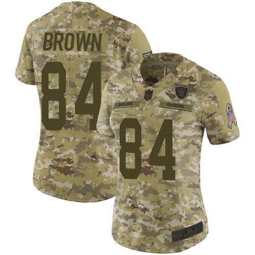NFL O R Raiders Antonio Brown #84 Brown Limited Game Jersey - Premium