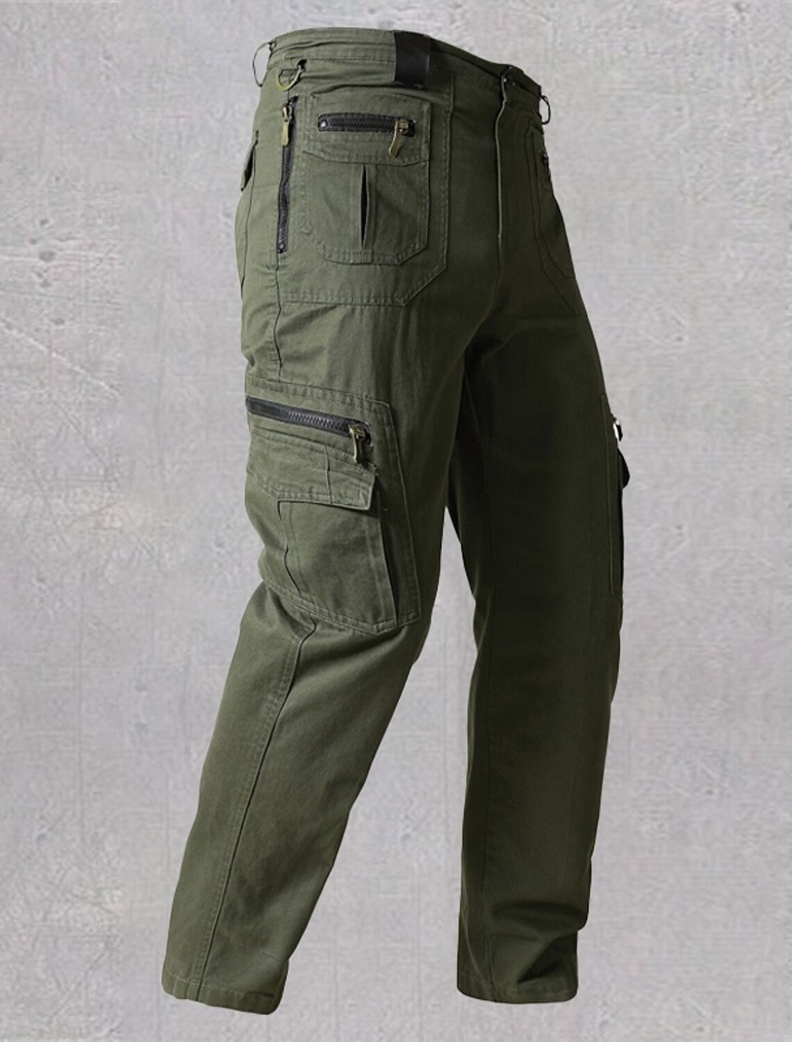 Men's Cargo Shorts Capri Pants Summer Zipper Pocket Multi Plain