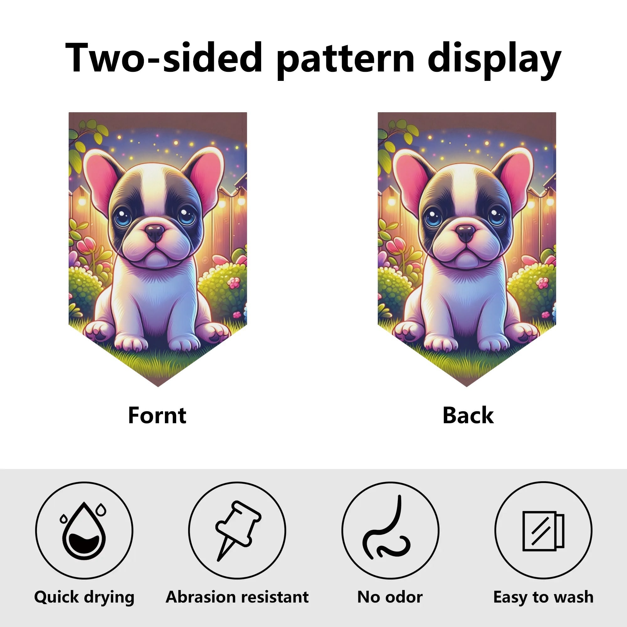 French Bulldog Milo Garden Flag Banner Comfy Pet Product