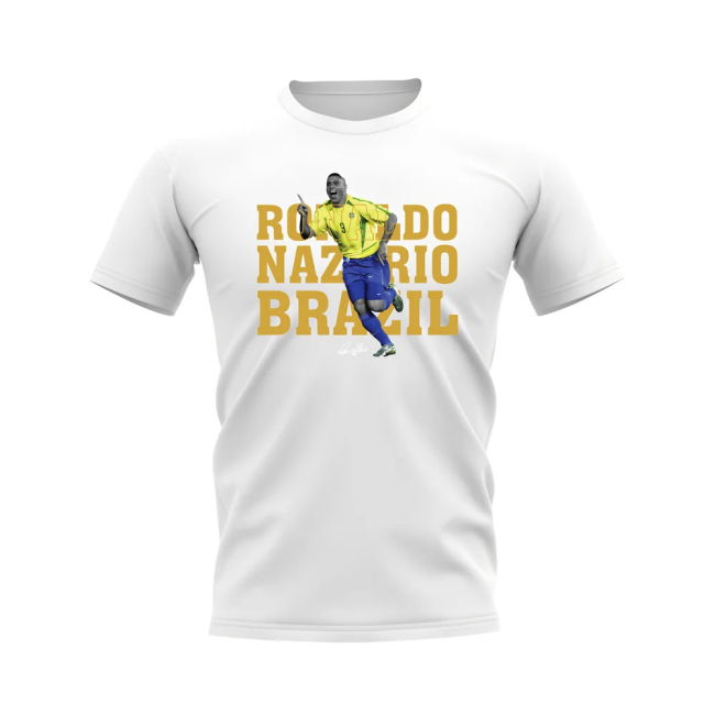National Ronaldo Nazario Brazil Player Tee (White) Soccer