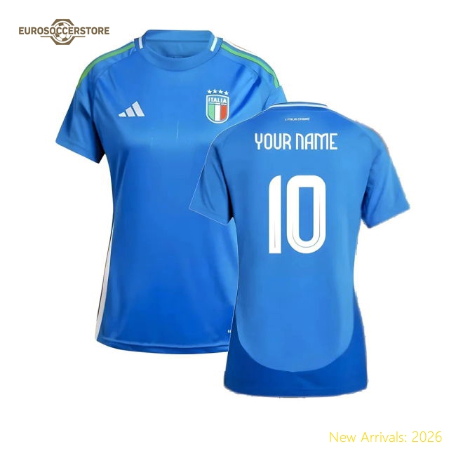 2024-2025 Personalised Italy Football Shirts Home Ladies 2025 Italy Jersey Football Fan Apparel