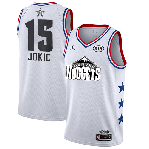 Nike Nuggets White Nikola Jokic #15 Jersey - Basketball Jersey