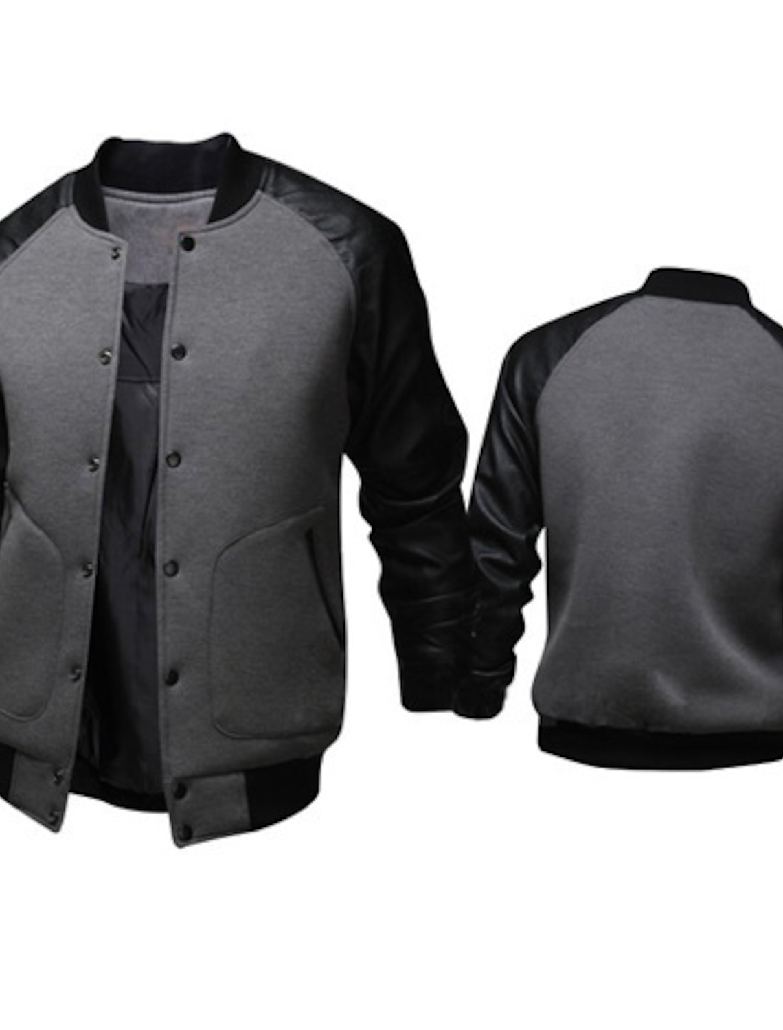 Men's Bomber Jacket Transition Varsity Training Vacation Leather