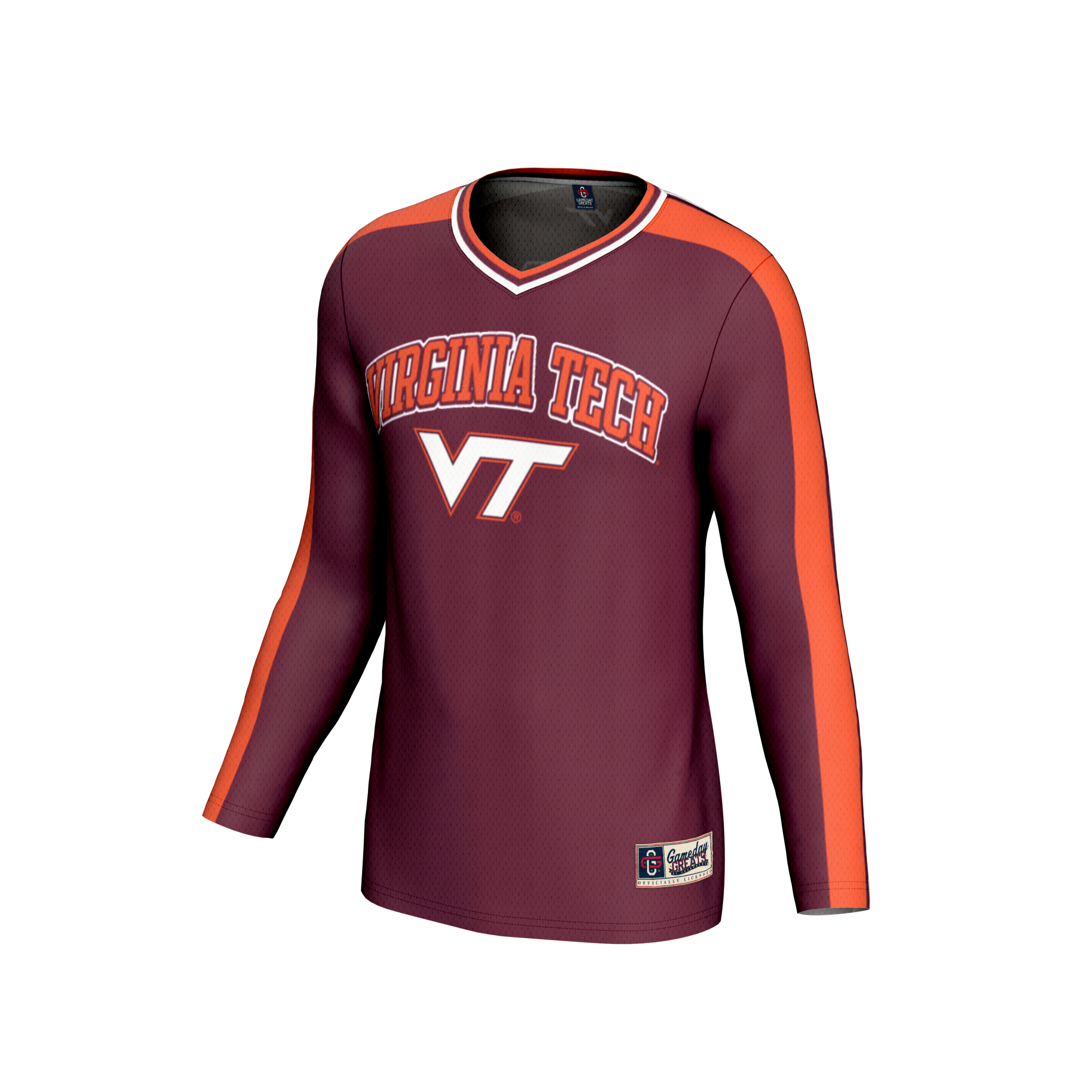 [DDG] Virginia Tech Hokies GameDay Greats Youth Lightweight Volleyball Fashion Jersey - Maroon