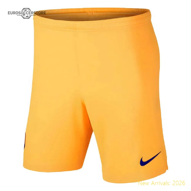 2019-2020 Barcelona Away Nike Football Shorts (Yellow)