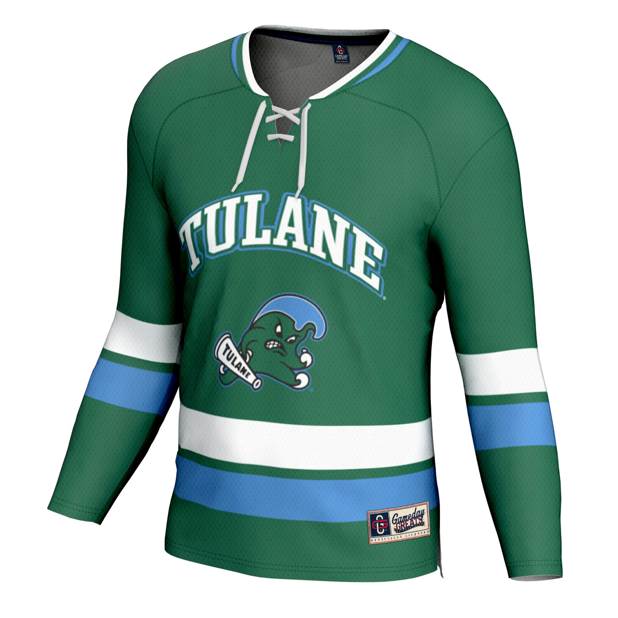 [DDG] Tulane Green Wave GameDay Greats Youth Spirit Hockey Jersey - Green